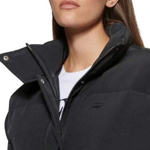 NWT Levi's Ladies' Cinched Puffer Jacket Black Size Large - Picture 4 of 4